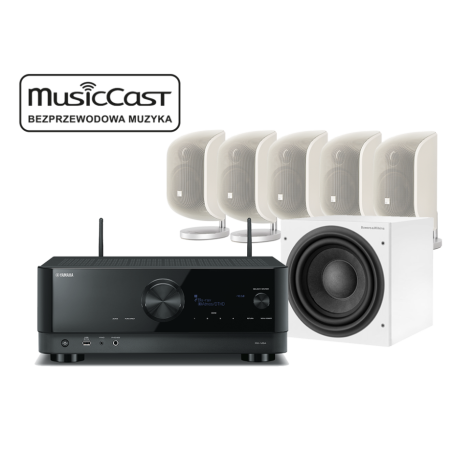 Yamaha RX-V6A + Bowers & Wilkins 5 x M-1 + ASW 610 White